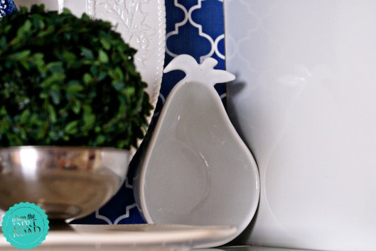 I found these little pear bowls at Big Lots also.  Aren't they fun?  