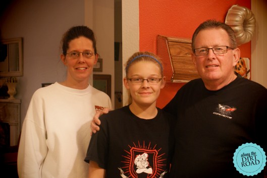 My sweet step-mom, our daughter and my precious daddy.